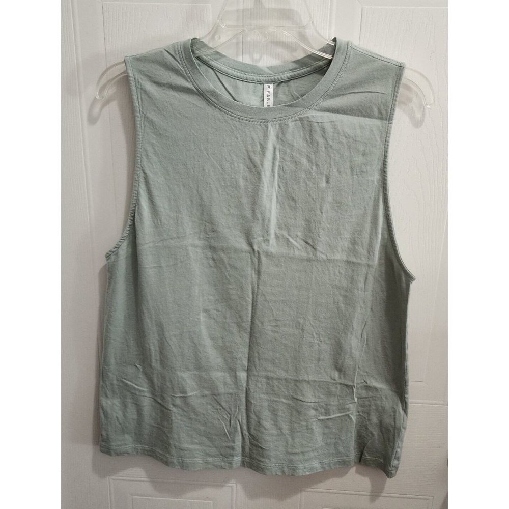 Fabletics Womens Tinsley Tank Top Crewneck Sleeveless Soft Athleisure Green Sz S